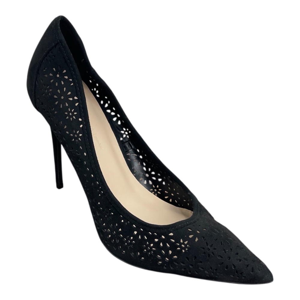 Wild Diva Lounge Women’s Fashion Heels Suede Black Stilettos Size 9 elegant